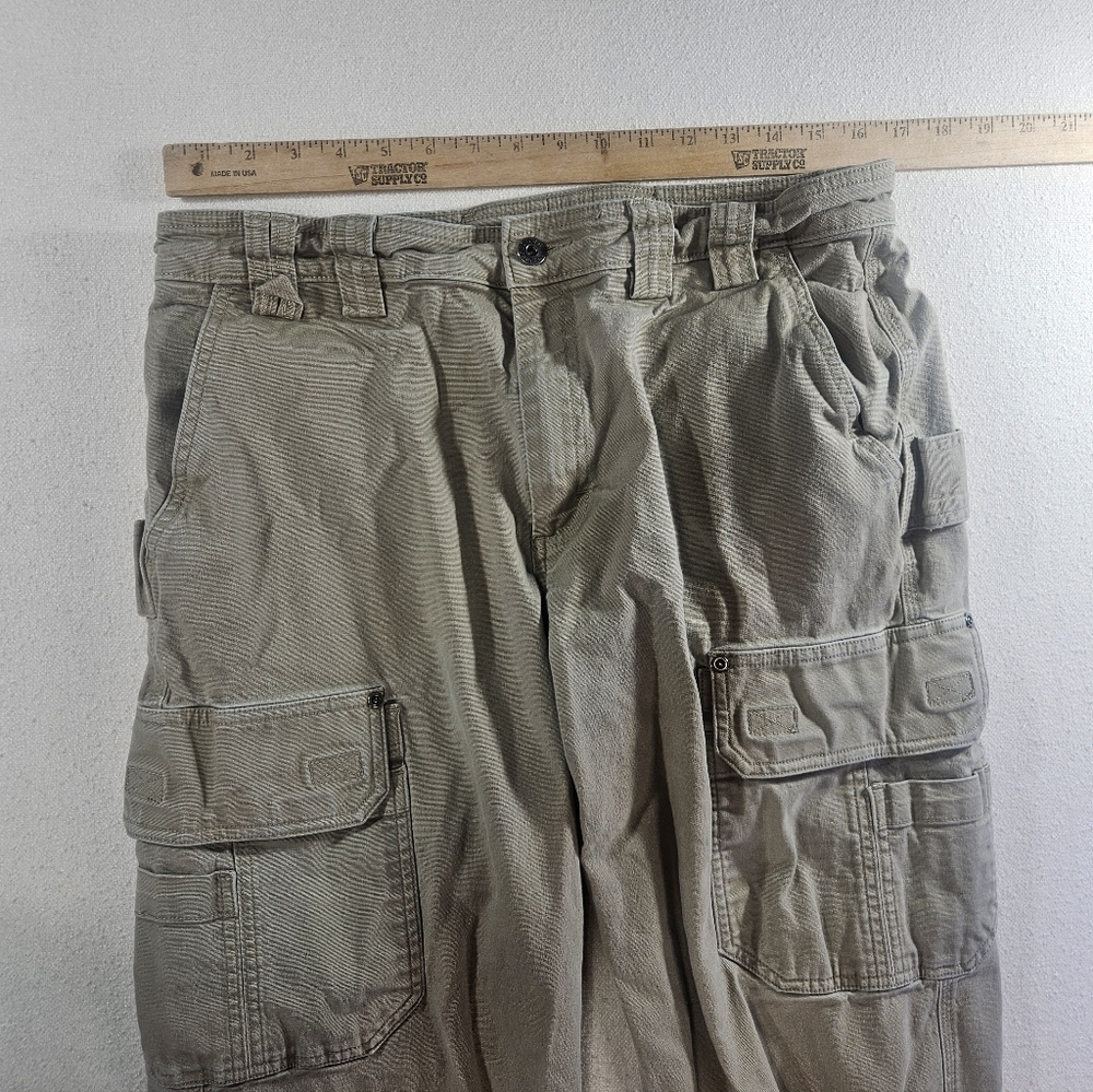 Duluth Trading Flex Fire Hose Cargo Pants Mens 34x36 Khaki - Picture 8 of 9
